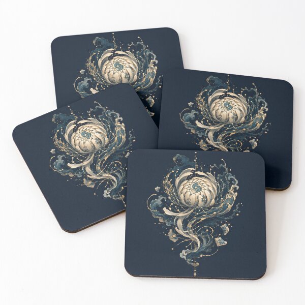 Item preview, Mystic Chrysanthemum Core – Dreamy Japanese Floral Emblem designed and sold by Kikuryu.