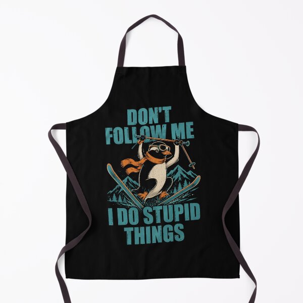 Item preview, Don't Follow Me I Do Stupid Things Skiing Penguin T-Shirt designed and sold by D-F-R-K.