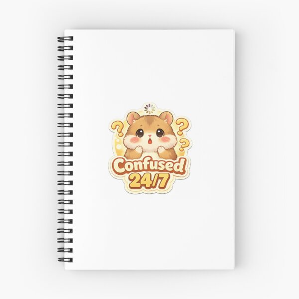 Item preview, Confused Hamster Sticker Kawaii Funny Meme Aesthetic for Overthinkers & Students designed and sold by CutePrintCorner.