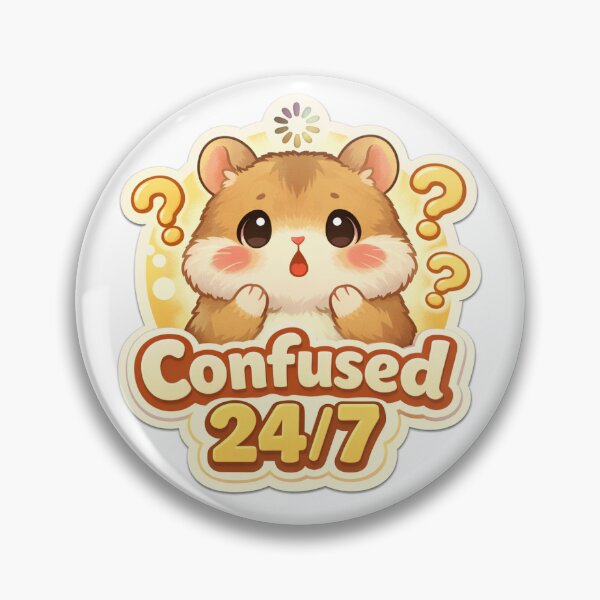 Item preview, Confused Hamster Sticker Kawaii Funny Meme Aesthetic for Overthinkers & Students designed and sold by CutePrintCorner.