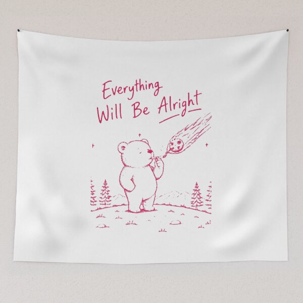 Item preview, Everything Will Be Alright Teddy Bear Graphic designed and sold by Mido-artister.