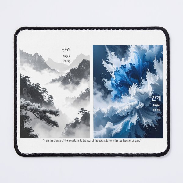 Item preview, Korean Word "Angae" (The fog) – Hangul Typography Art Set designed and sold by ZenHangulArt.