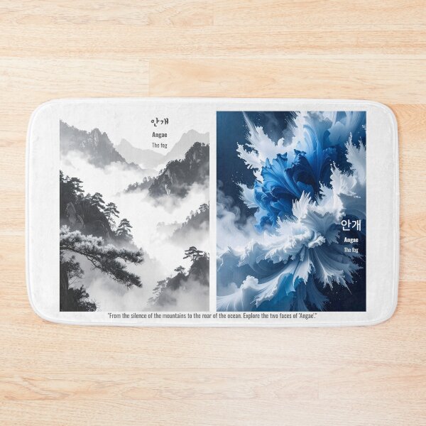 Item preview, Korean Word "Angae" (The fog) – Hangul Typography Art Set designed and sold by ZenHangulArt.