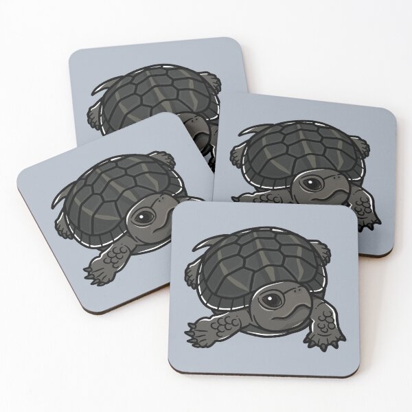 Item preview, Melanistic Reeves Turtle Japanese Pop Art designed and sold by Rie-TortoTurtle.