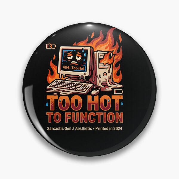 Item preview, Too Hot To Function Funny Retro Computer Burnout Quote designed and sold by Sitred123.