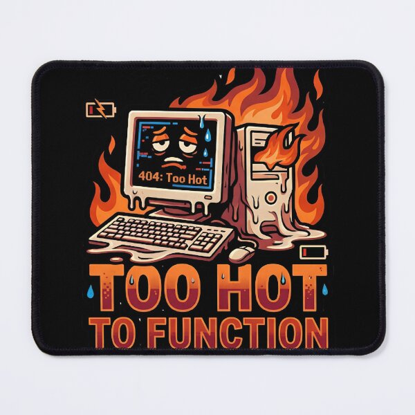 Item preview, Too Hot To Function Funny Retro Computer Burnout Quote designed and sold by Sitred123.