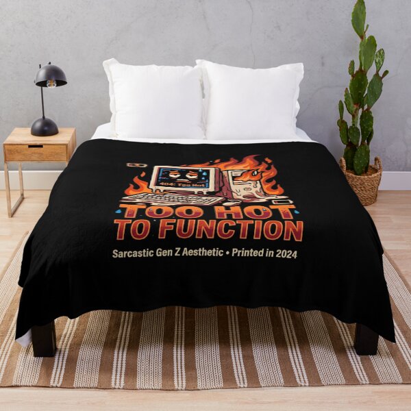 Item preview, Too Hot To Function Funny Retro Computer Burnout Quote designed and sold by Sitred123.