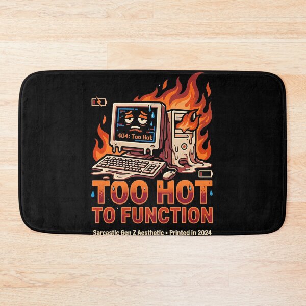 Item preview, Too Hot To Function Funny Retro Computer Burnout Quote designed and sold by Sitred123.