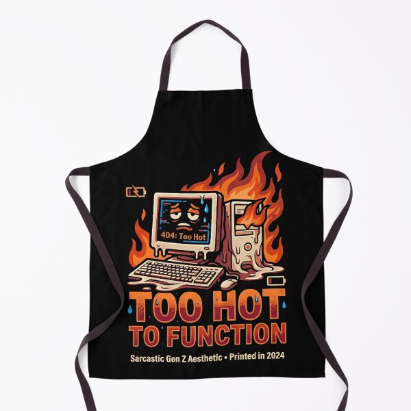 Item preview, Too Hot To Function Funny Retro Computer Burnout Quote designed and sold by Sitred123.