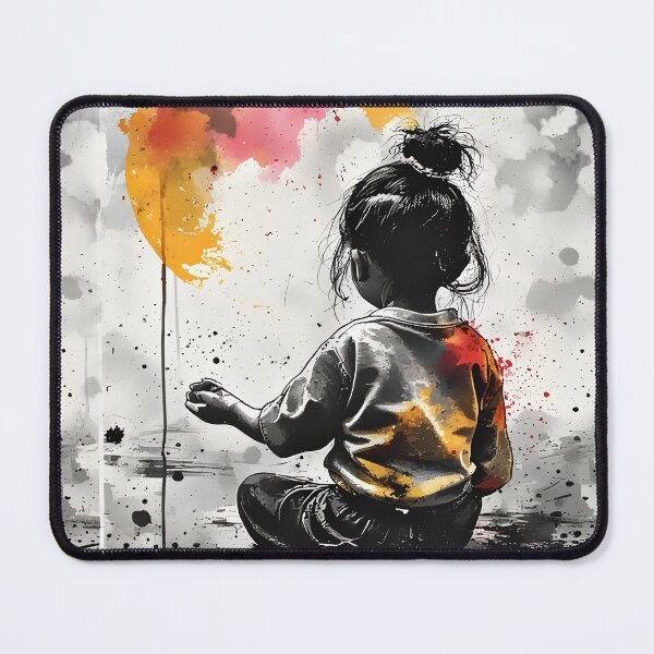 Item preview, Minimalist Japanese Ink Wash Child Art designed and sold by Neer arts.