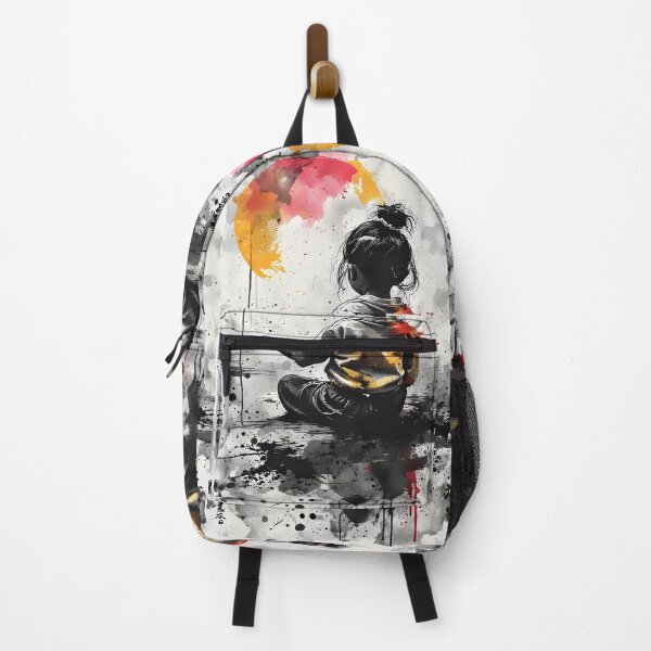 Item preview, Minimalist Japanese Ink Wash Child Art designed and sold by Neer arts.