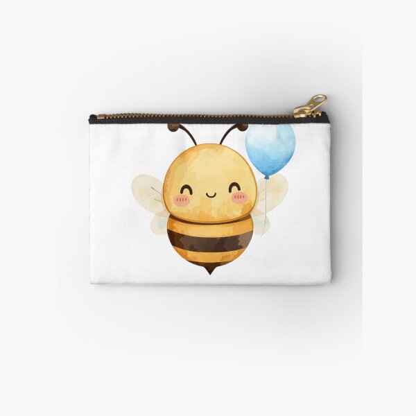 Item preview, Happy little bee with blue balloon designed and sold by MlleLAbeille.