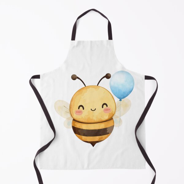 Item preview, Happy little bee with blue balloon designed and sold by MlleLAbeille.