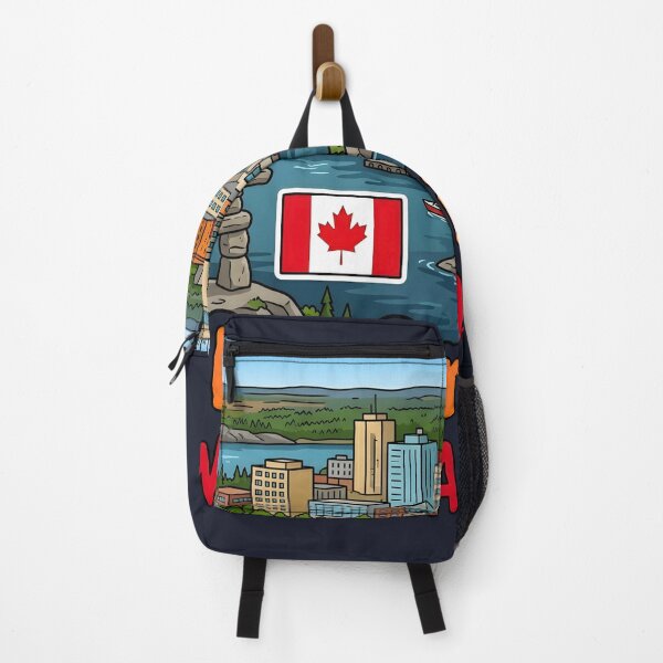 Item preview, Yellowknife NWT Northwest Territories Canada Cute Skyline Flag designed and sold by HowToCanadian.
