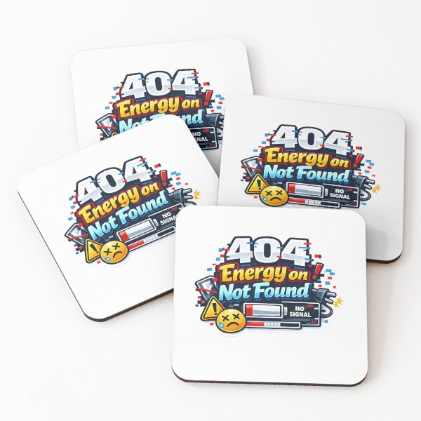 Item preview,  404 Energy Not Found Sticker designed and sold by BrightMindPrint.