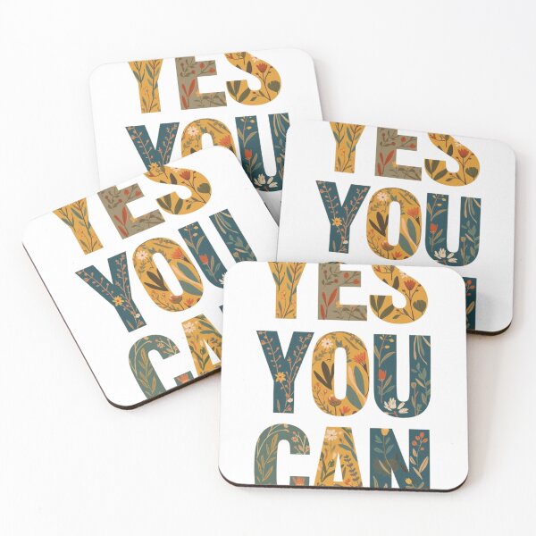 Item preview, Yes You Can Boho Floral Typography Motivational Design designed and sold by The craft.