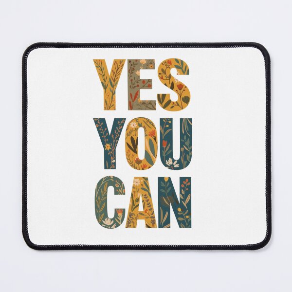 Item preview, Yes You Can Boho Floral Typography Motivational Design designed and sold by The craft.