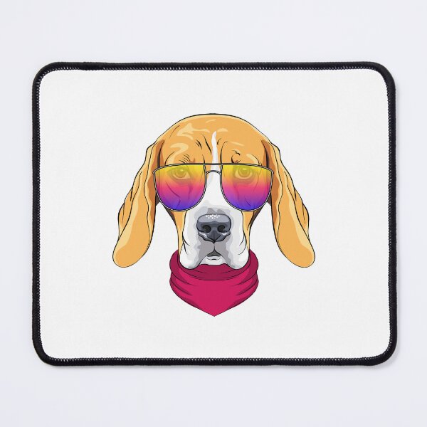 Item preview, Basset Hound With Rainbow Sunglasses Bandana designed and sold by IN Tales.
