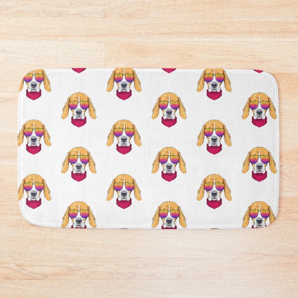 Item preview, Basset Hound With Rainbow Sunglasses Bandana designed and sold by IN Tales.
