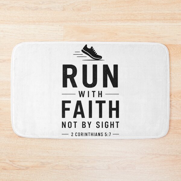 Item preview, Christian Runner Bible Verse Faith Running Motivation designed and sold by bosamji.