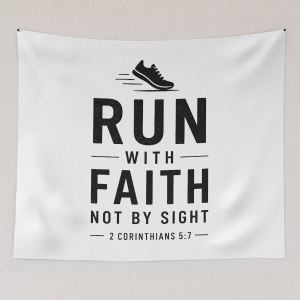 Item preview, Christian Runner Bible Verse Faith Running Motivation designed and sold by bosamji.