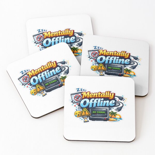 Item preview, Mentally Offline Humor Sticker designed and sold by BrightMindPrint.