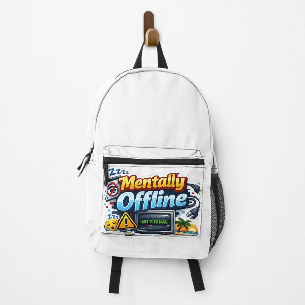 Item preview, Mentally Offline Humor Sticker designed and sold by BrightMindPrint.