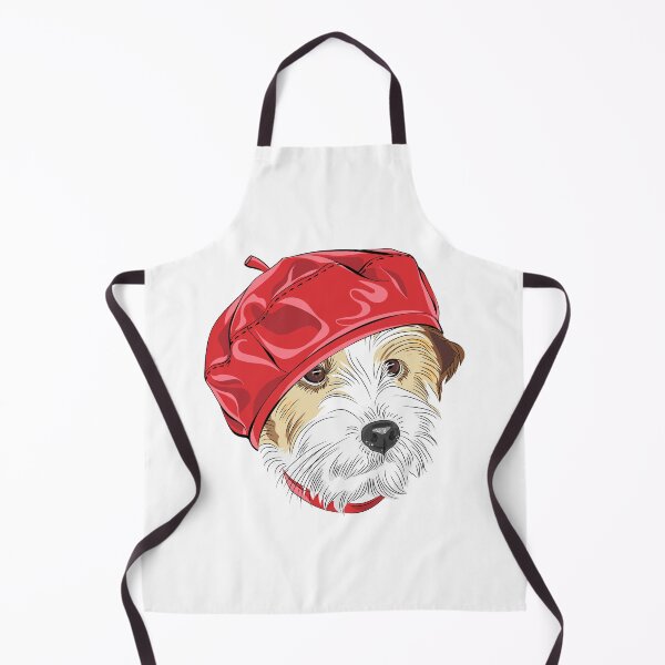 Item preview, Wire Fox Terrier With Red Chef Hat designed and sold by IN Tales.