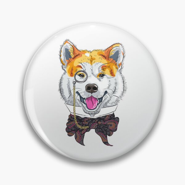 Item preview, Shiba Inu With Monocle Bow Tie designed and sold by IN Tales.