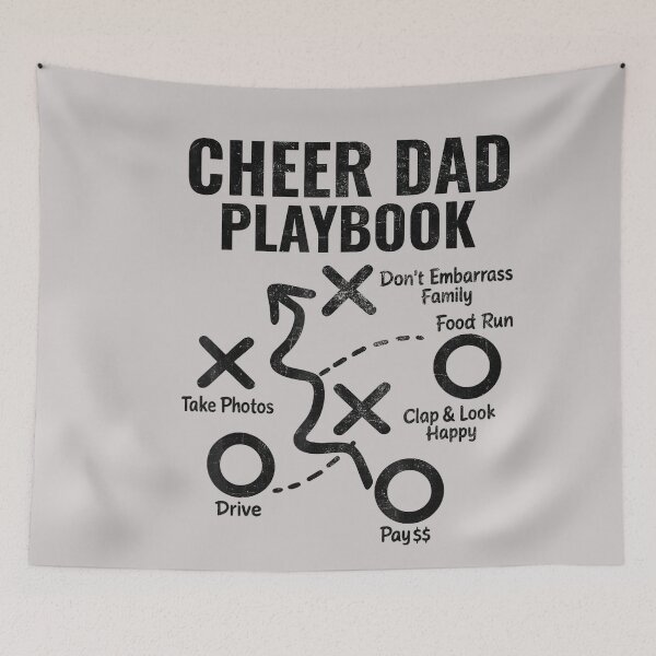 Item preview, Cheer Dad Playbook Funny Proud Cheerleading Men Vintage designed and sold by MabelWells.
