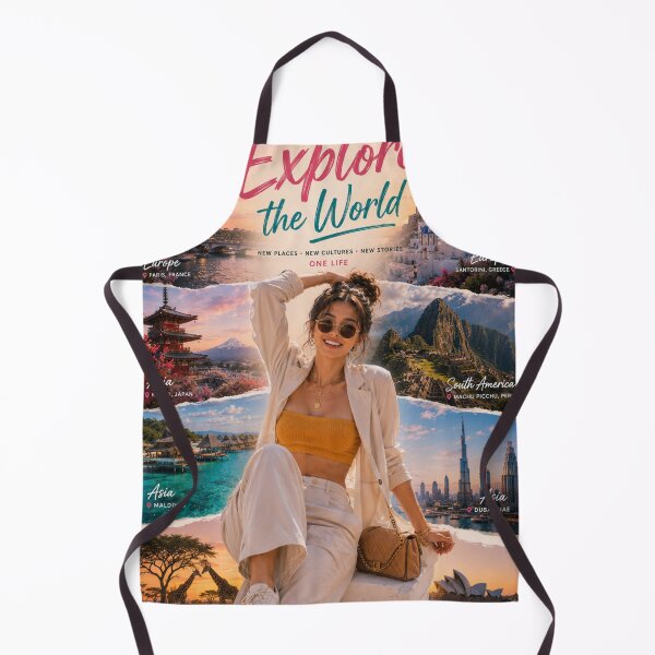 Item preview, Explore The World Travel Poster | Wanderlust Adventure Aesthetic Wall Art designed and sold by Inkora-Art.