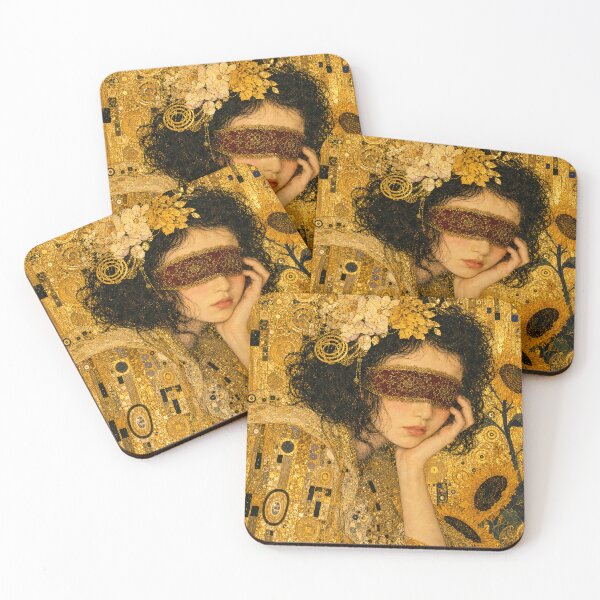 Item preview, Dark Academia Gold Luxury Sunflowers Portrait designed and sold by hepcat-plus.