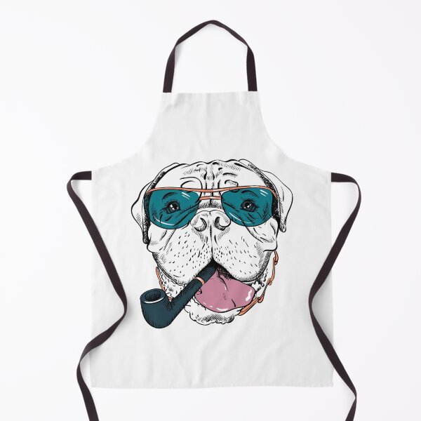 Item preview, Bulldog With Blue Sunglasses Smoking Pipe designed and sold by IN Tales.
