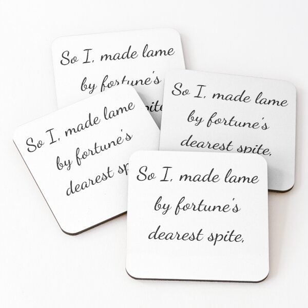 Item preview, "So I, made lame by fortune's dearest spite," - handwriting black designed and sold by ariksworld.