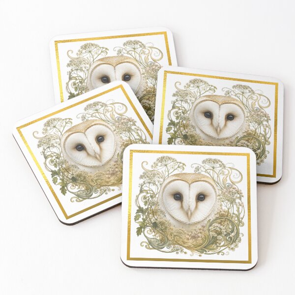 Item preview, Owl and flowers designed and sold by moths-minor.