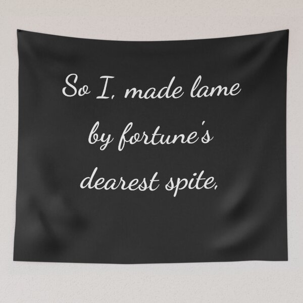 Item preview, "So I, made lame by fortune's dearest spite," - handwriting white designed and sold by ariksworld.