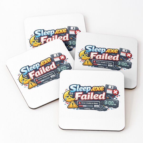 Item preview, Sleep.exe Failed Sticker designed and sold by BrightMindPrint.