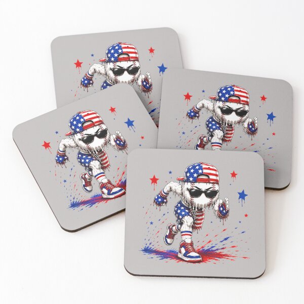 Item preview, 4th of July Baseball Drip Shirt Boys Kids Patriotic USA Flag designed and sold by mjohnson9.