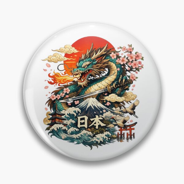 Item preview, Japanese Dragon Samurai T Shirt Vintage Anime designed and sold by yasinakmanart.