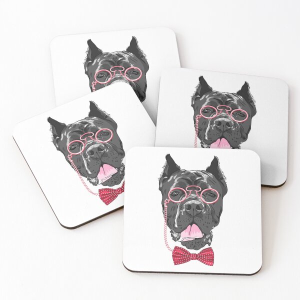 Item preview, Cane Corso With Pink Glasses Bow Tie designed and sold by IN Tales.