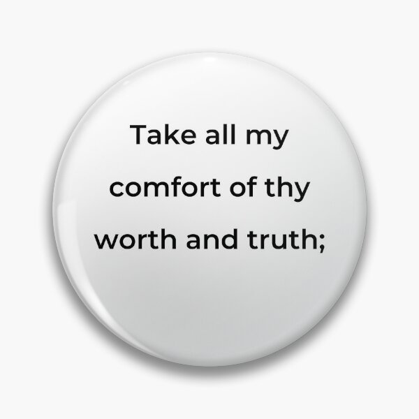 Item preview, "Toma todo mi consuelo de tu valor y verdad"; - imprimir en negro designed and sold by ariksworld.