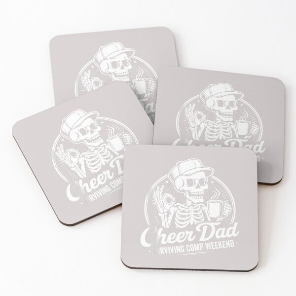 Item preview, Cheer Dad Surviving Comp Weekend Fathers Day Skeleton Coffee Tank Top designed and sold by MabelWells.