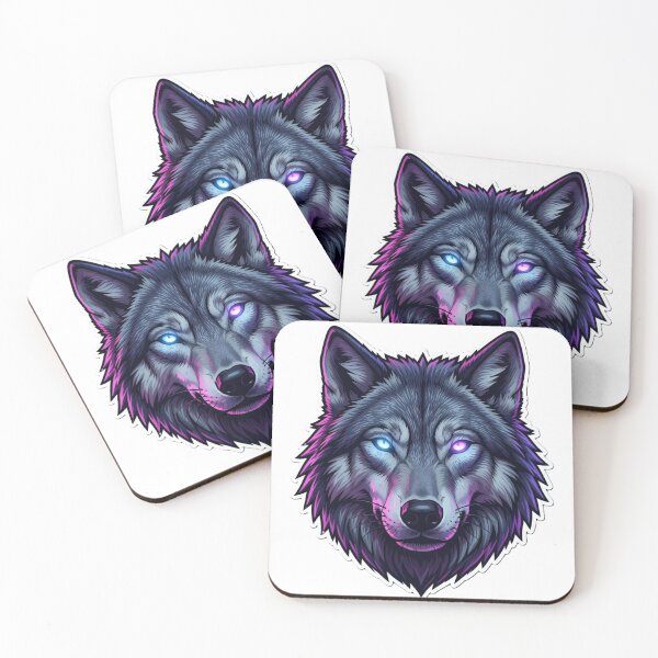 Item preview, Neon Wolf Head designed and sold by Kirrindy Designs.