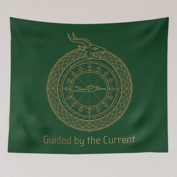 Item preview, Guided by the Current - Slavic Veles Serpent Mandala designed and sold by InnerwayStudio.