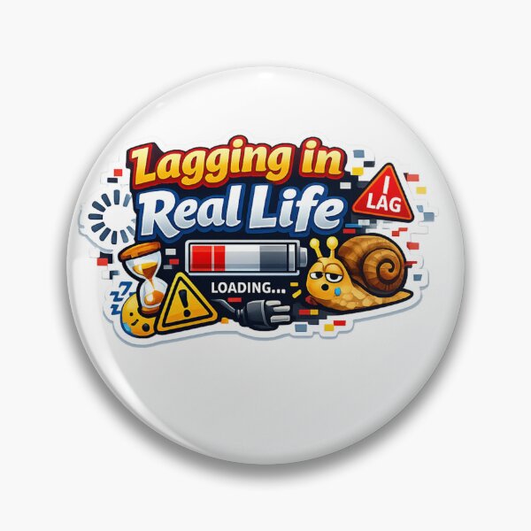 Item preview, Lagging in Real Life Sticker designed and sold by BrightMindPrint.