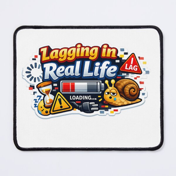 Item preview, Lagging in Real Life Sticker designed and sold by BrightMindPrint.