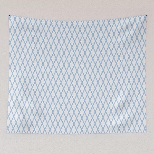Item preview, White And Baby Blue Lattice Pattern designed and sold by pattern-archive.