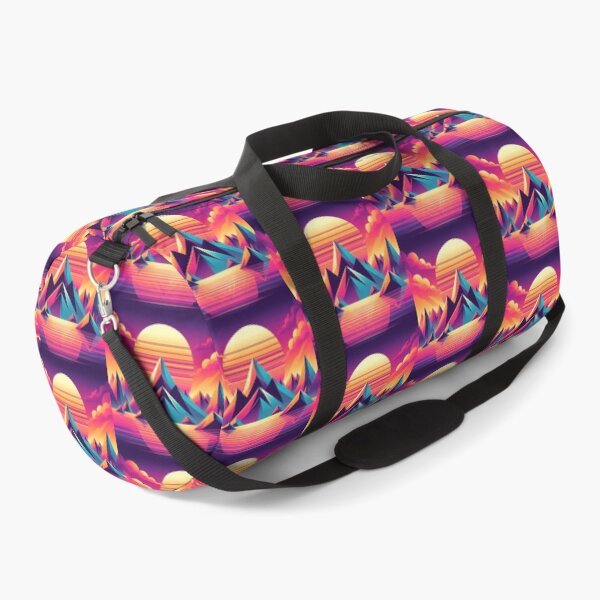 Item preview, Retro Neon Mountains – Synthwave Landscape Design designed and sold by Dogandesighn.