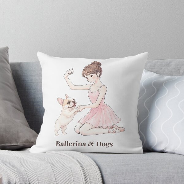 Item preview, Ballerina & Dogs — Ballerina with Bulldog / English Bulldog Illustration designed and sold by ballerinadogs.