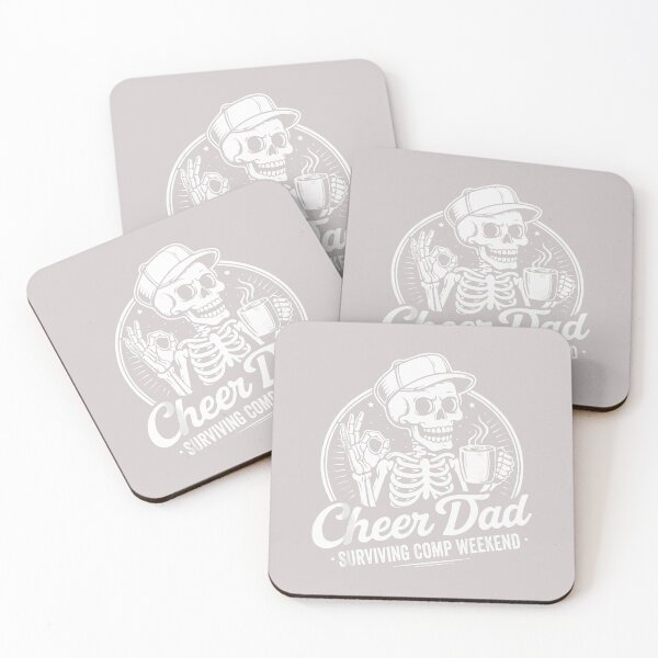 Item preview, Cheer Dad Surviving Comp Weekend Fathers Day Skeleton Coffee designed and sold by MabelWells.